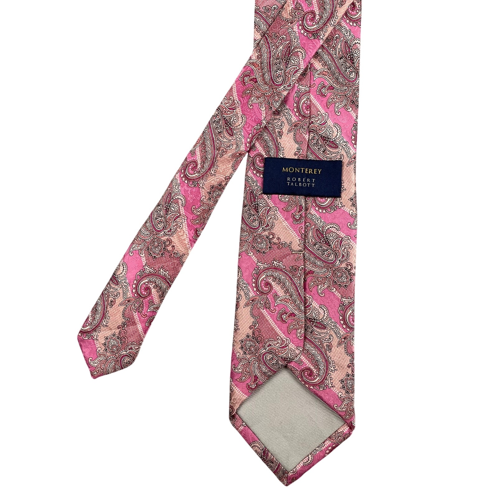 Robert Talbott Monterey Pink Paisley Silk Tie Classic Luxury Necktie